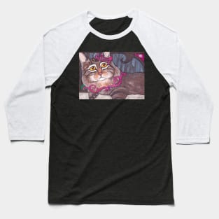 Cat art Baseball T-Shirt